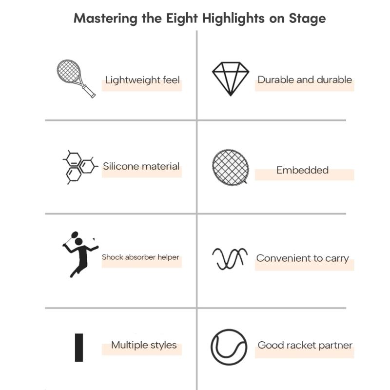 Cute Tennis Racket Vibration Dampener Silicone Cute Shaped Tennis String Absorber Vibration Dampeners for Tennis Racket