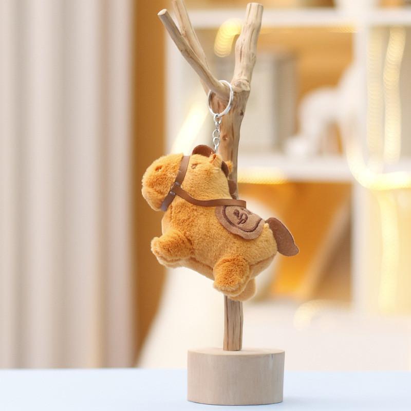 

Plush Keychain Horse Stuffed Animal Toy Bag Decoration Pendant Gift Cartoon светло-коричневого