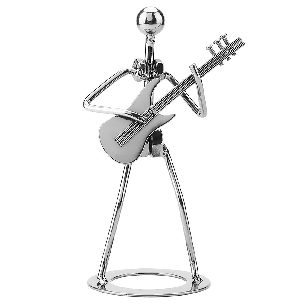 Musician Player Collectible Figurine Ornaments Gift Iron Guitar Player Figurine Decoration
