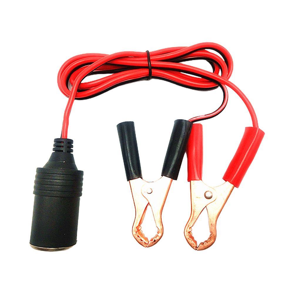 

12V Power Car Cigarette Lighter Female To Alligator Battery Connector Auto To Adapter Terminal Clip-on Clip Extension New