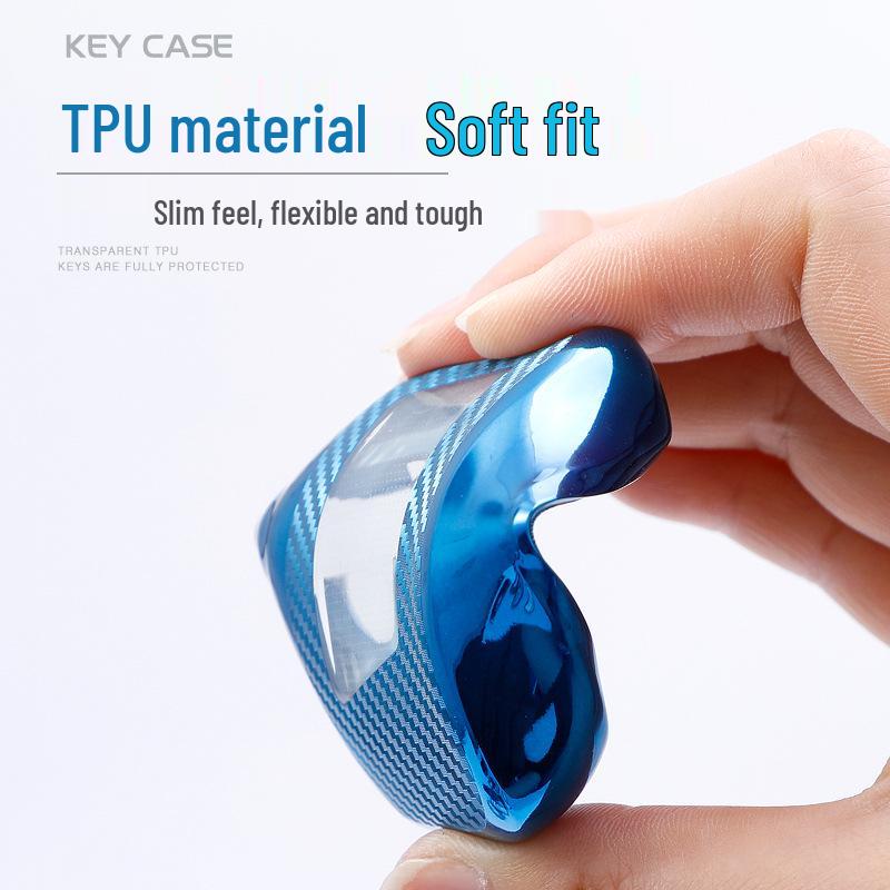 Volkswagen Carbon Fiber Soft Rubber Key Case for New Magotan & Passat