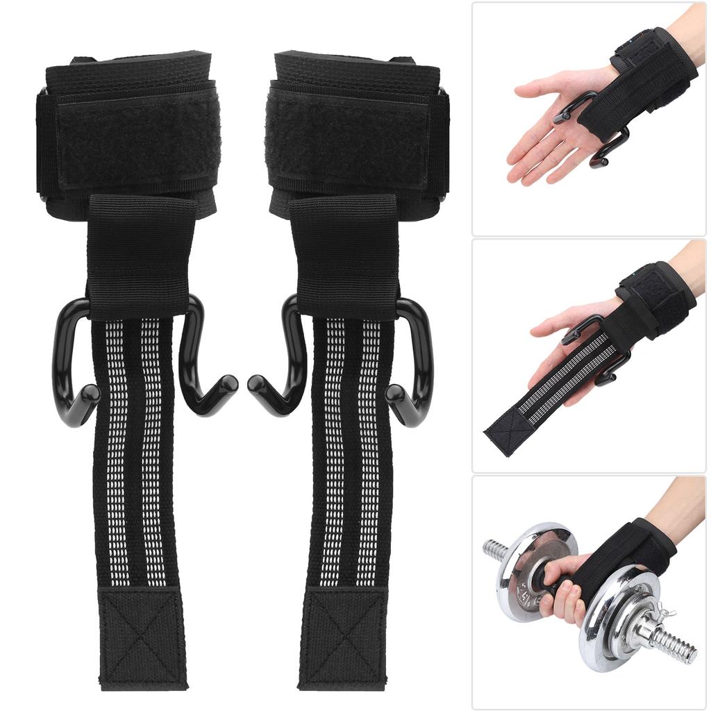 1 Pair Fitness Training Weightlifting Wrist Guard with PowerAssisted Hook Exercise