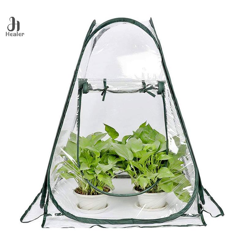 Plant Greenhouse Tent Clear PVC Foldable Pop Up Greenhouse Plant Tent Flexible Multifunctional Plant Tent For Indoor Outdoor