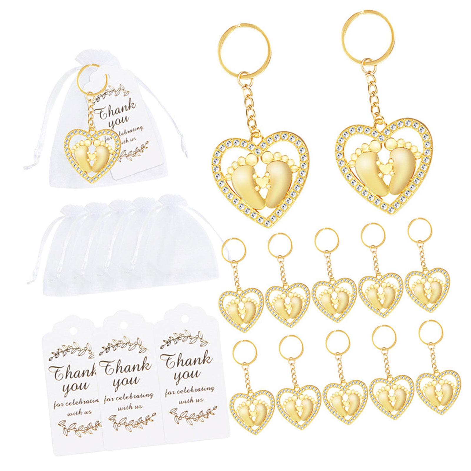 

Elegant Heart Footprint Pendant Keychain Keychain Accessory for Couples and Newlyweds Perfect for Special Occasions