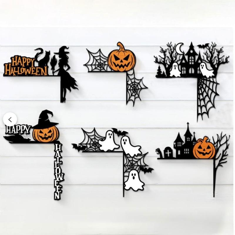Wood Holiday Door Frame Corner Signs For Table Shelf Cabinet Decoration With Stable Structure