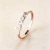 Yan Bai Elegant European-American Style Cubic Zirconia Love Ring - Versatile Women's Fashion Jewelry