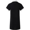 Adidas Verbiage Colorblock Print Collar Short Sleeve Dress Women Dress Black JD1154