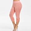 Women's Plus-Size Stretch Essential Legging Summer Elastic Waist Seamless Casual Leggings Short Pants