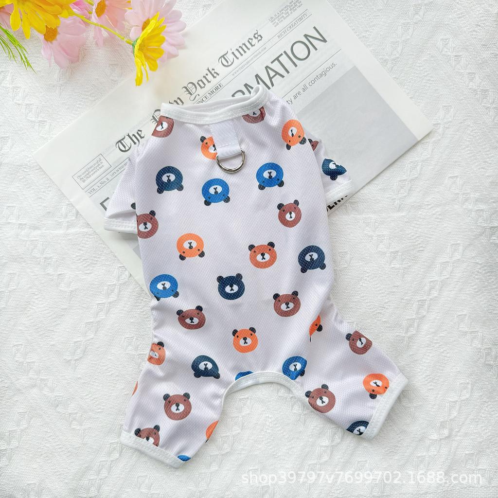 ins wind pet dog summer clothing thin four-legged clothing cool mesh breathable cat cool clothing going out