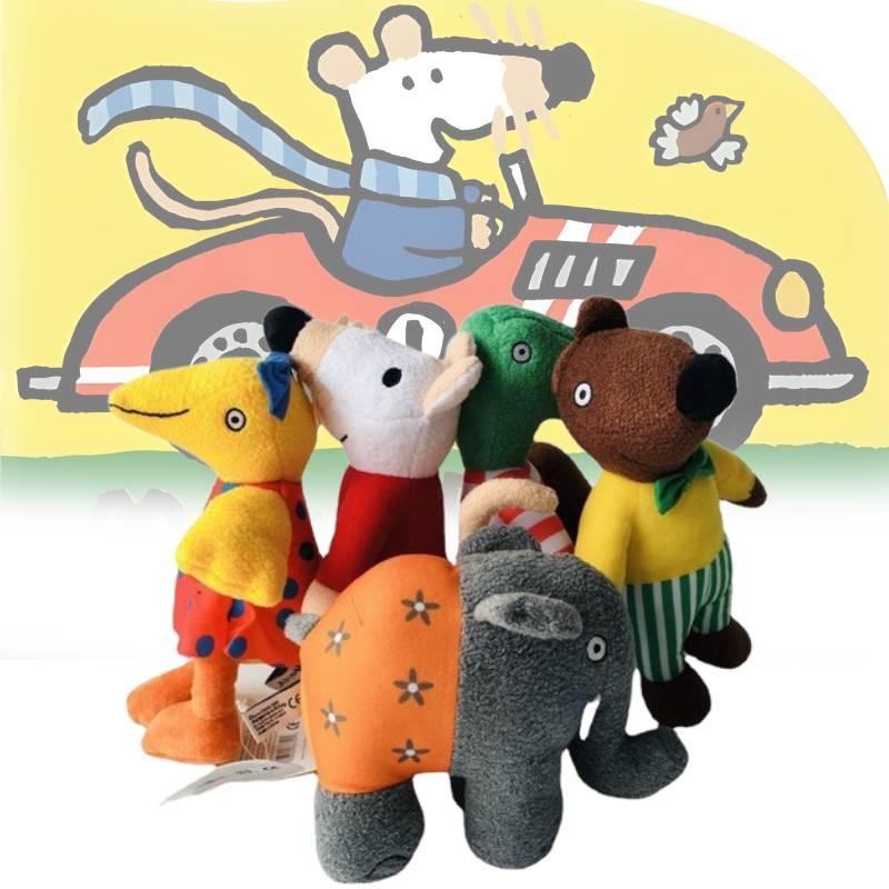 Handcrafted Maisy Mouse Plush Toy Set Featuring Adorable Crocodile Elephant Squirrel And Yellow Bird For Kids And Collectors