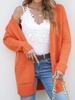 Women's Knitted Long Sleeve Mid-Length Cardigan for Spring and Autumn.
