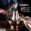 Retro Copper-Finish Stainless Steel Dual-Fuel Hotpot