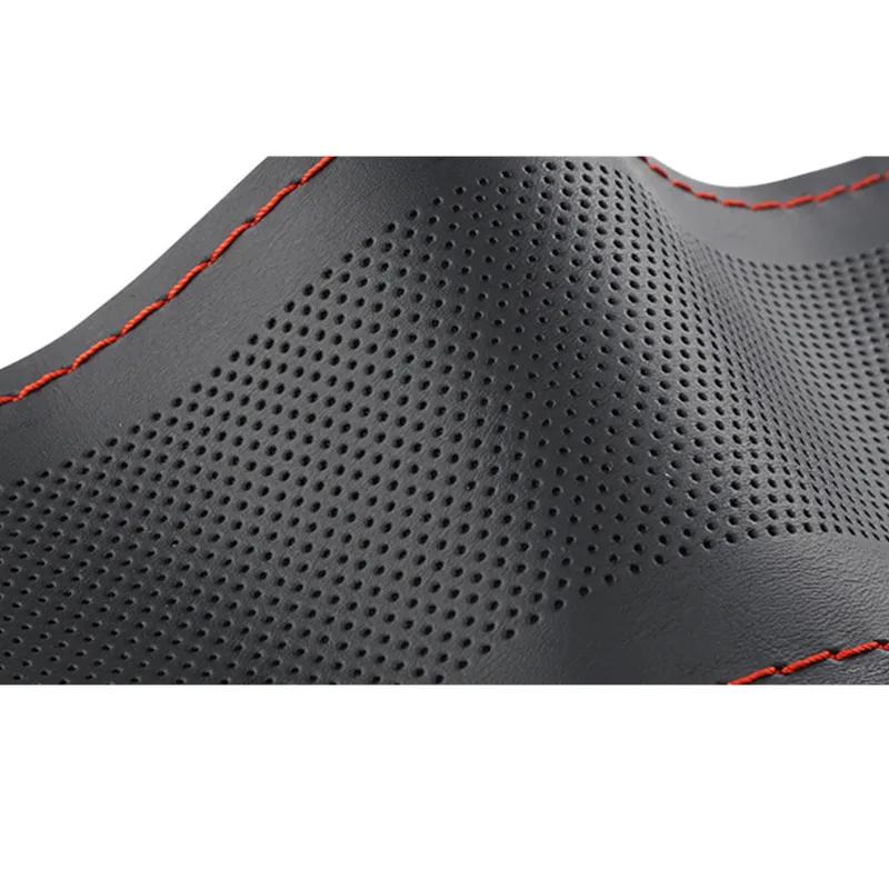 38 cm car steering wheel cover, super-fiber leather hand-sewn steering wheel cover and needle and thread internal accessories