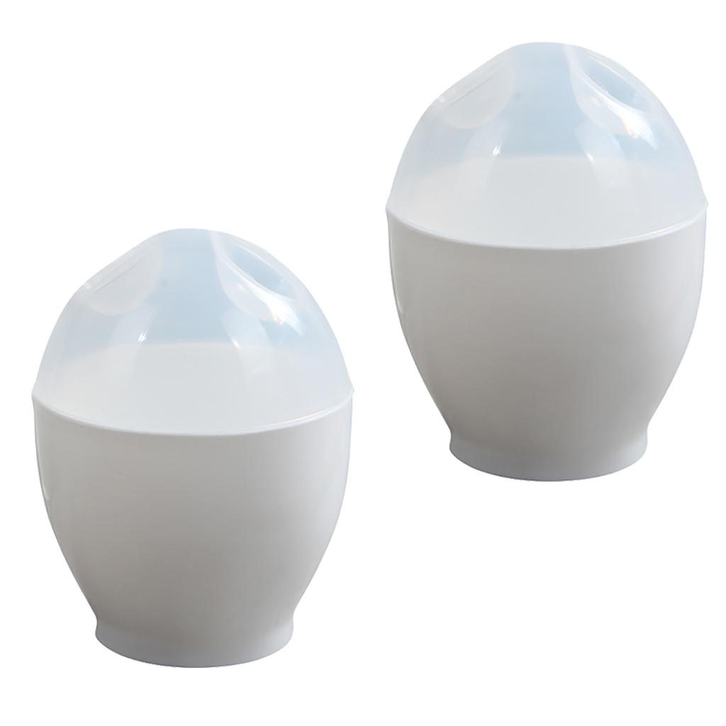 Cana pentru Ou la Microunde Design Mini Ușor de Curățat Căni Versatile pentru Poșat Ouă pentru Bucătărie Set de 2
