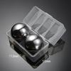 2Pcs Round Whiskey Stones Ball Shape Reusable Stainless Steel Ice Cubes Golf Ball Whiskey Stones Ball Metal Ice Gift Set