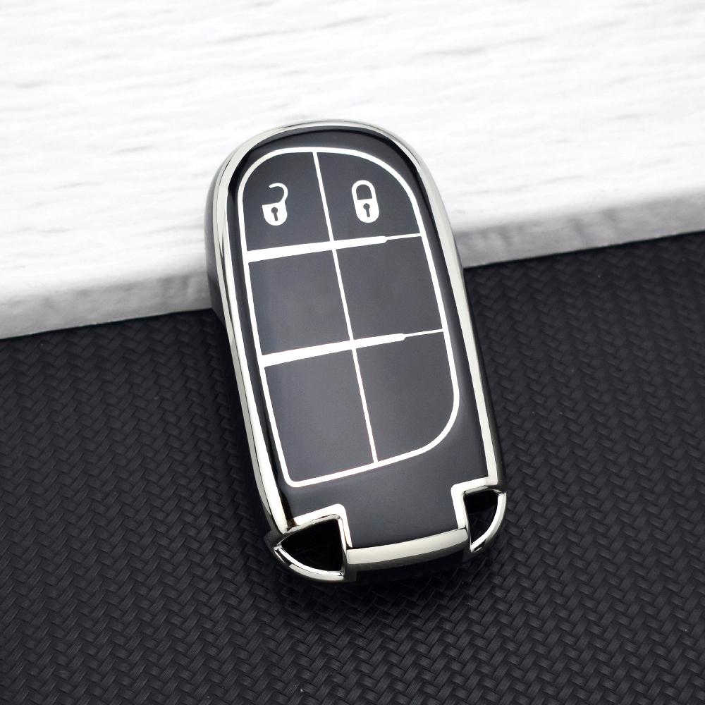 2/3/5 Buttons Tpu Car Key Case For Jeep Grand Cherokee Renegade For Dodge Ram Charger Challenger Journey Durango Fiat Key Cover