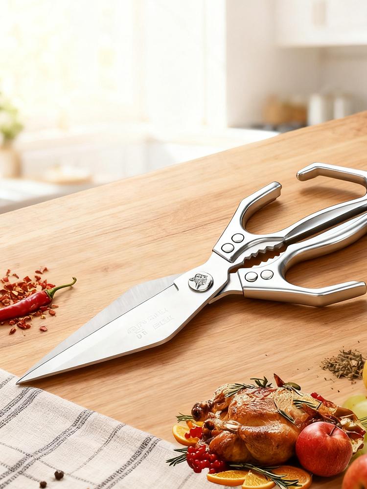 Stainless Steel Kitchen Shear Comfortable Grip Multifunctional Heavy-Duty Kitchen Shears Heavy Duty Poultry Shears for Chicken