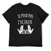 I Cant Im Listening To JUL T-Shirt Summer 2025 Topping Animal Prinfor Boys Kawaii Clothes Mens Cotton T Shirts