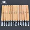 Superior Craftsman Carving Knife Set: Curved, Flat, Round, Triangular, Needle Knives for Handmade Rubber Stamp Crafting