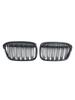2 PEÇAS Preto Brilhante Grelha Dianteira Rim Grelha Ajuste BMW X1 F48 F49 2016-2019