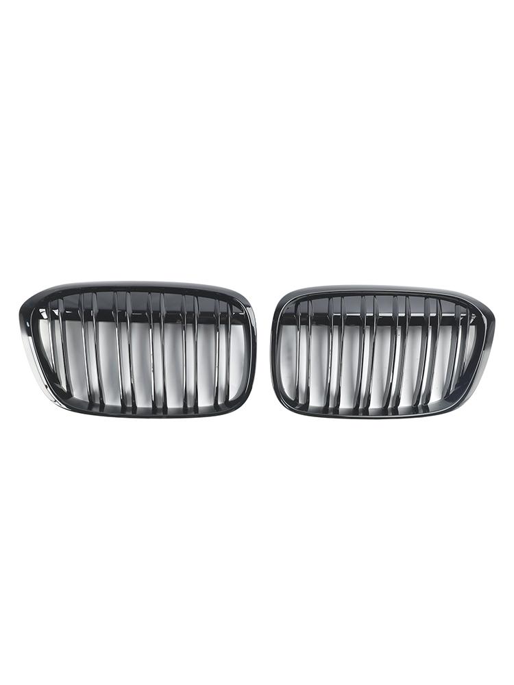 2 PEÇAS Preto Brilhante Grelha Dianteira Rim Grelha Ajuste BMW X1 F48 F49 2016-2019
