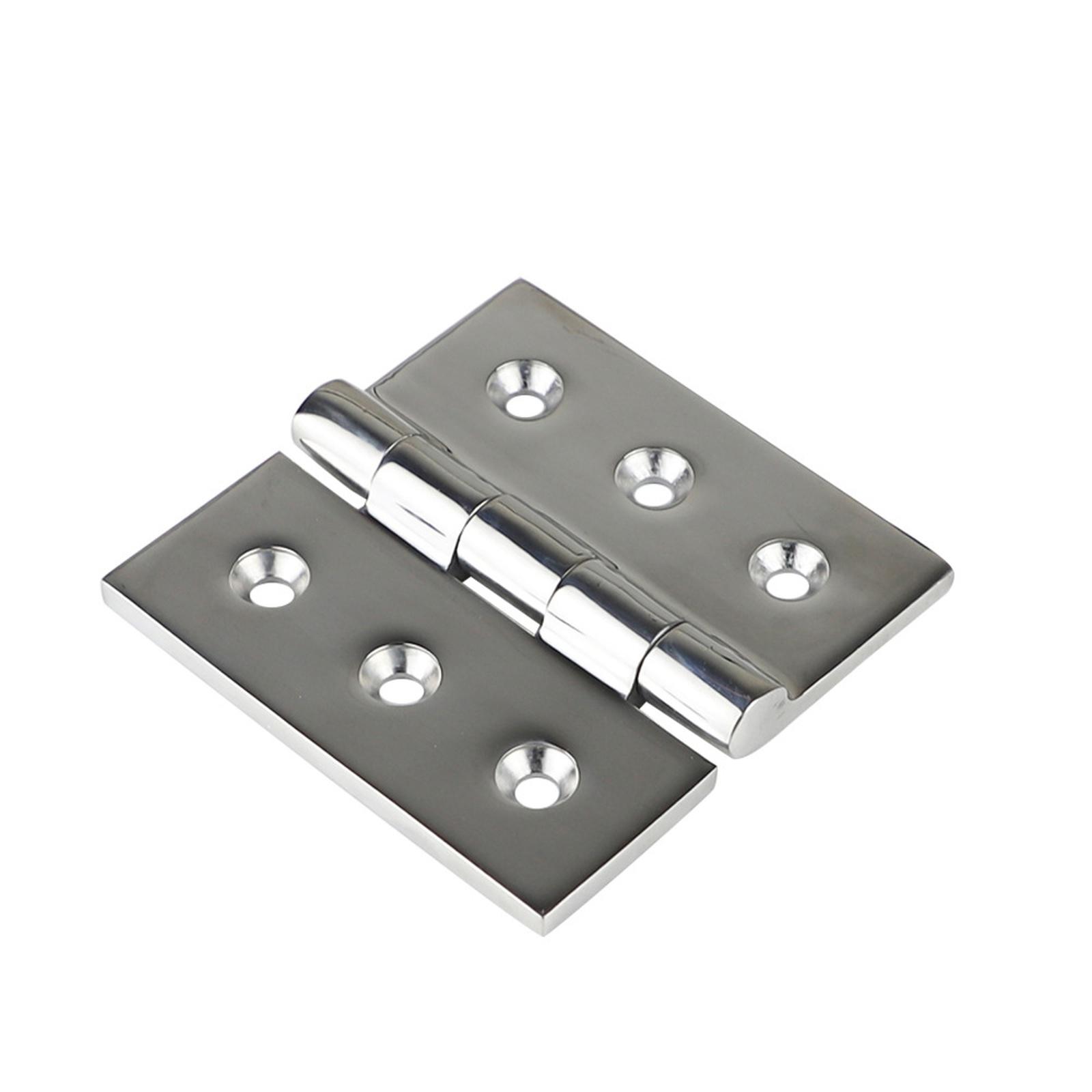 

B5XE 2/4Packs Hinges With 6 Holes Stainless Steel Yacht 100mm Hinge Set one size срібний