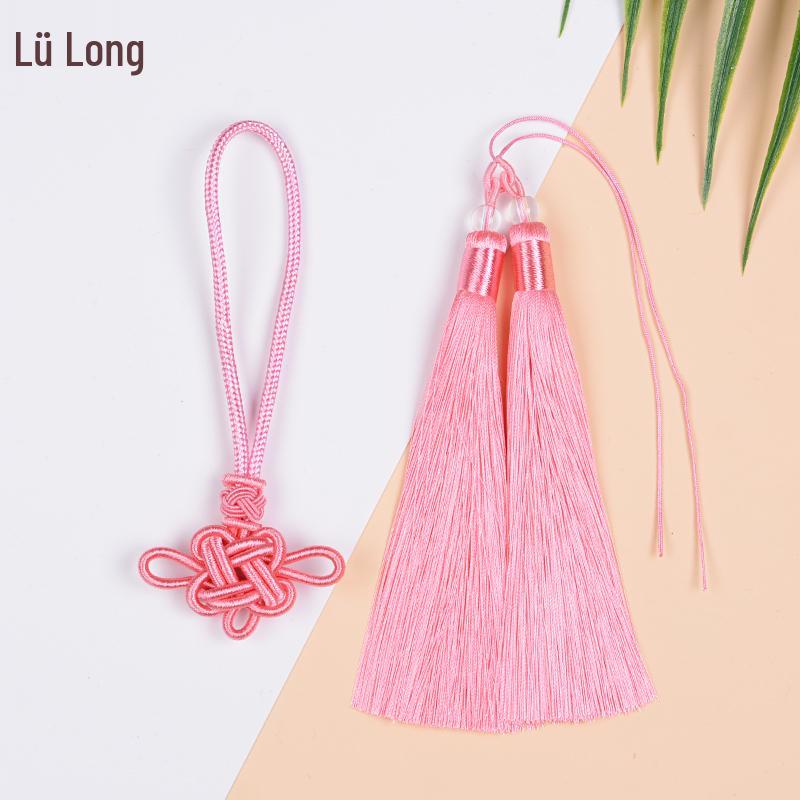 Handwoven Red Chinese Knot Tassel DIY Kit - Small Pendant