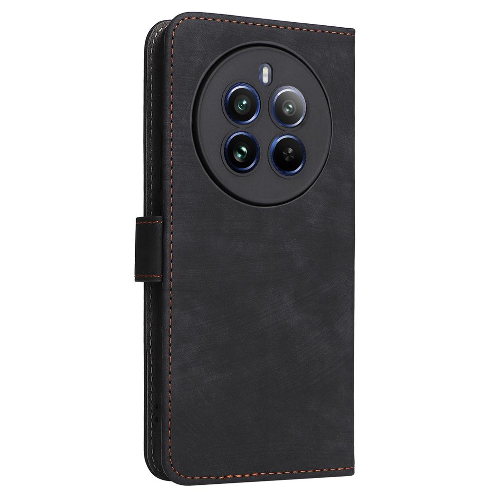 For Realme 12 Pro 5G/12 Pro+ 5G Case RFID Blocking Leather Flip Phone Cover with Strap