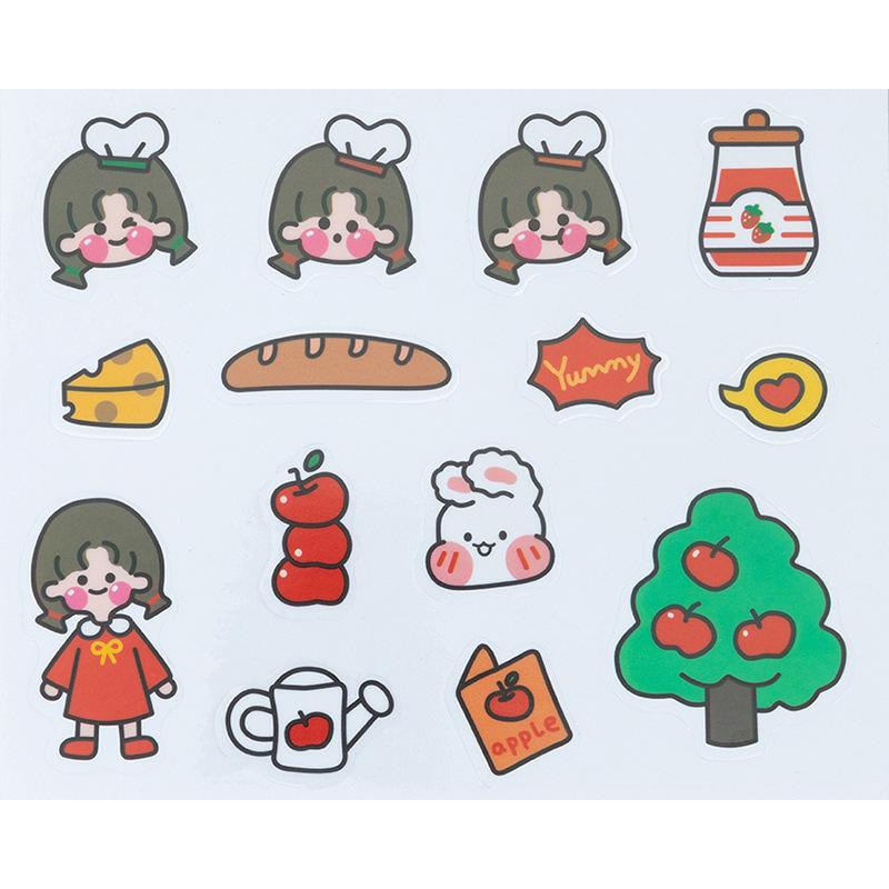 Kawaii Korean Cute Girl Stickers for Phone Cases, Stationery, DIY, Sealing, and Student Diaries