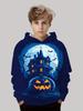 Jungen Kleidung Lustiger Terror Kürbis Langarm Kapuzenpullover Kind Cartoon Halloween Dünnes Sweatshirt Oberteile Halloween Geschenk für Jungen Mädchen
