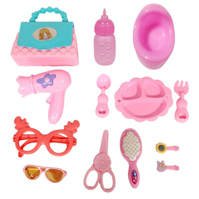 Foldable Children's Play Stroller Toy for Girls – Simulation Square Street Stall Design