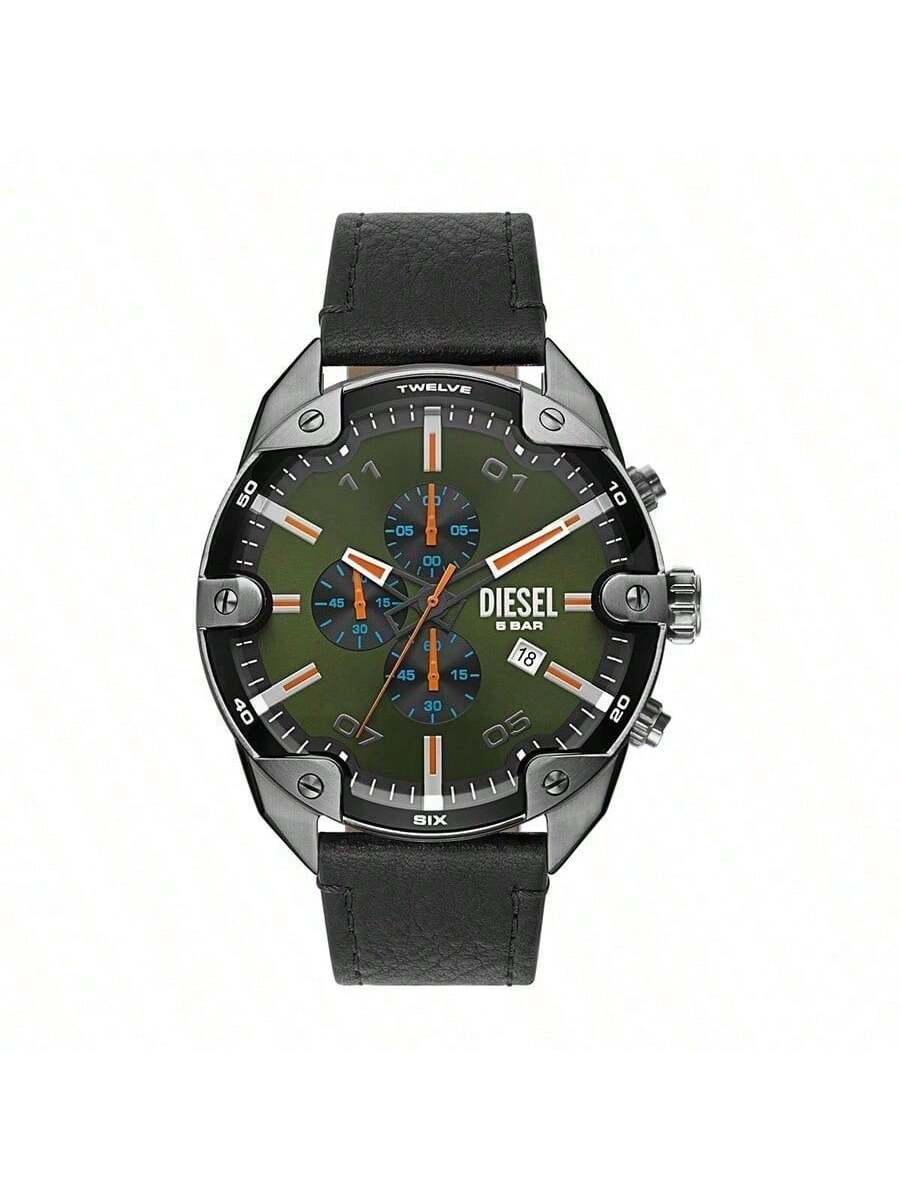 Diesel Black Stainless Steel Strap Men s Quartz Movement DZ4626 зелёный