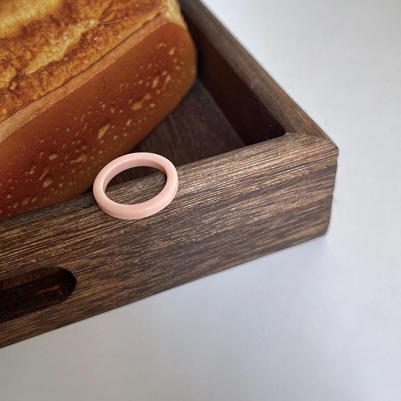 Sada prstenů z pryskyřice a acetátu v mixu barev, kulatý a čtvercový, pro ženy