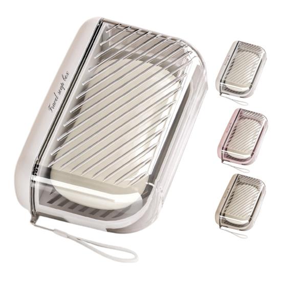 Yousheng Travel Soap Case with Lid Leakproof Soap Container with Drainage Layer Portable Bar Soap Holder for Camping Gym Bathroom Kitchen Dormitory