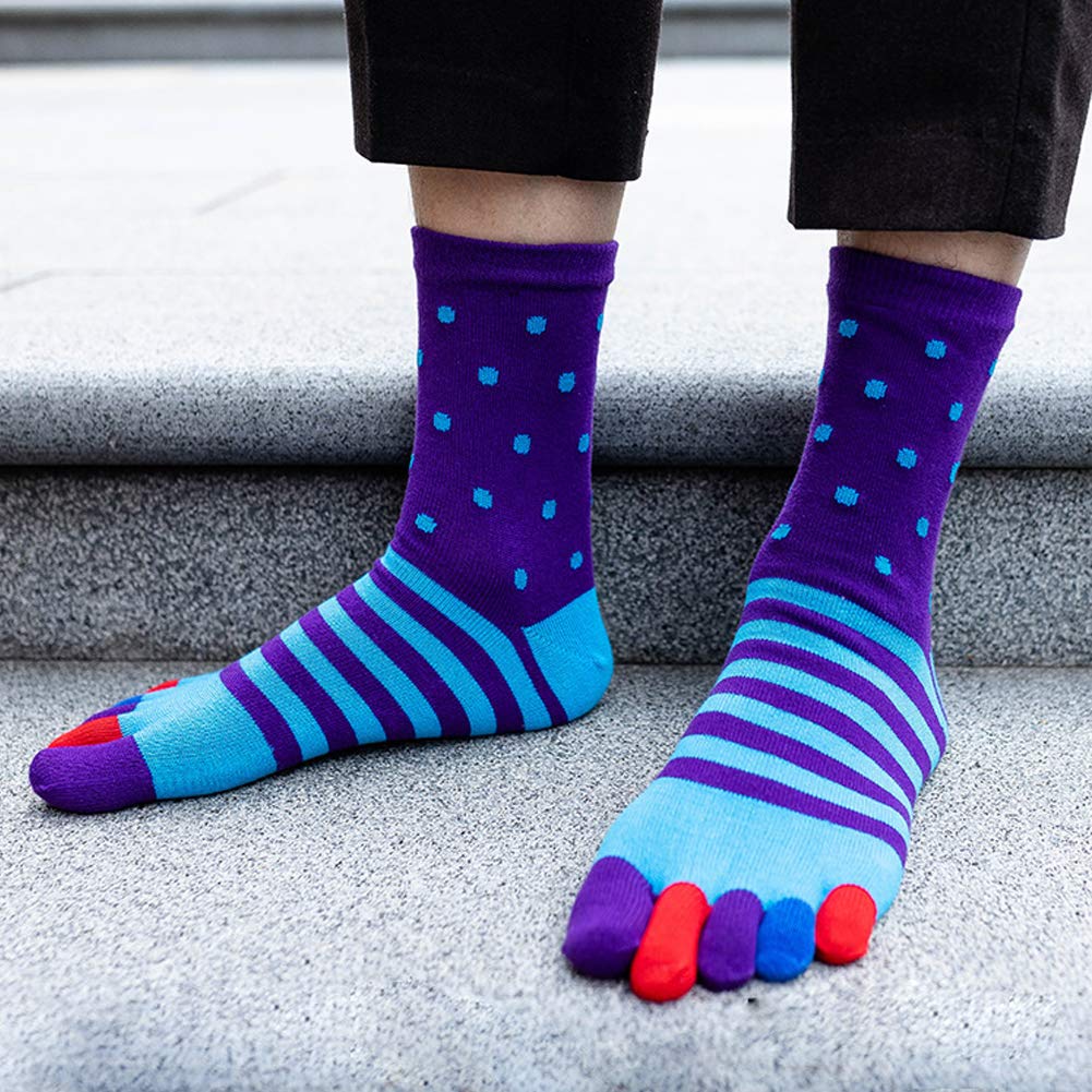 Vraquir Foot for and Business Set Men's Five-Toe Socks, Cotton, Antibacterial, Odor-Resistant, Athlete's Protection, Breathable, Sports, Hiking, Use,