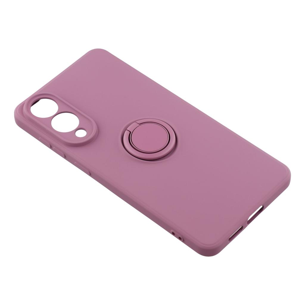 For Samsung Galaxy S25 Edge Silicone Case with Strap Ring Kickstand Phone Cover