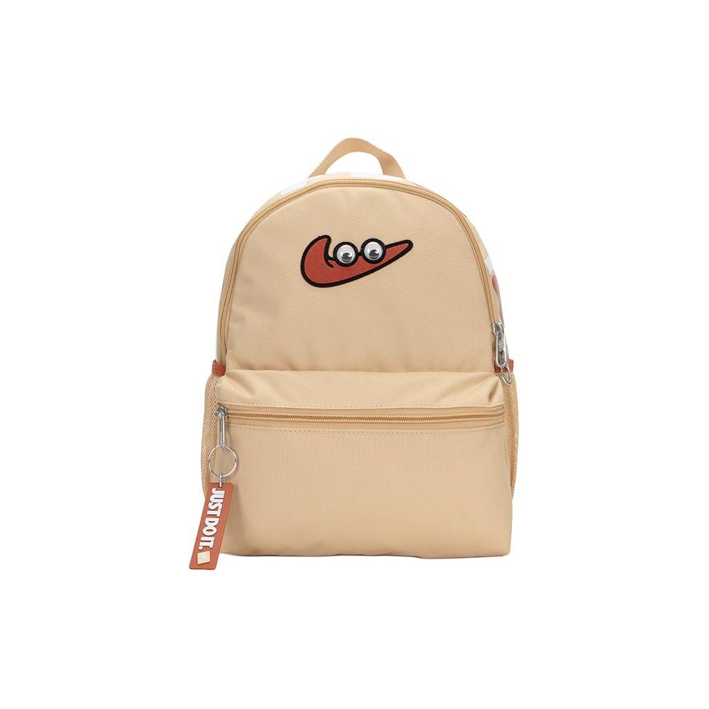Nike Logo Zipper Closure Fabric Backpack Unisex Backpacks Beige FZ7259-252 Beige Yellow