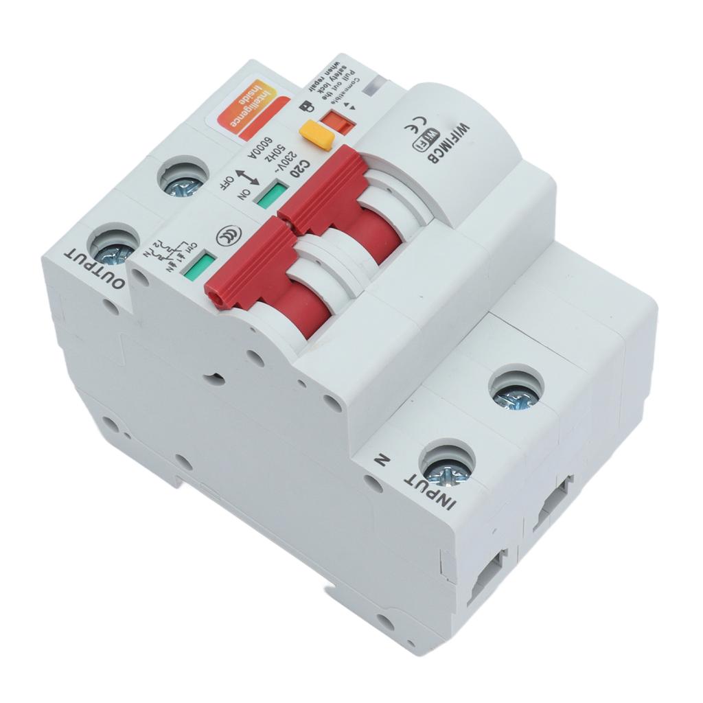 Smart Circuit Breaker 2P WiFi App Remote Control Overcurrent AC220V