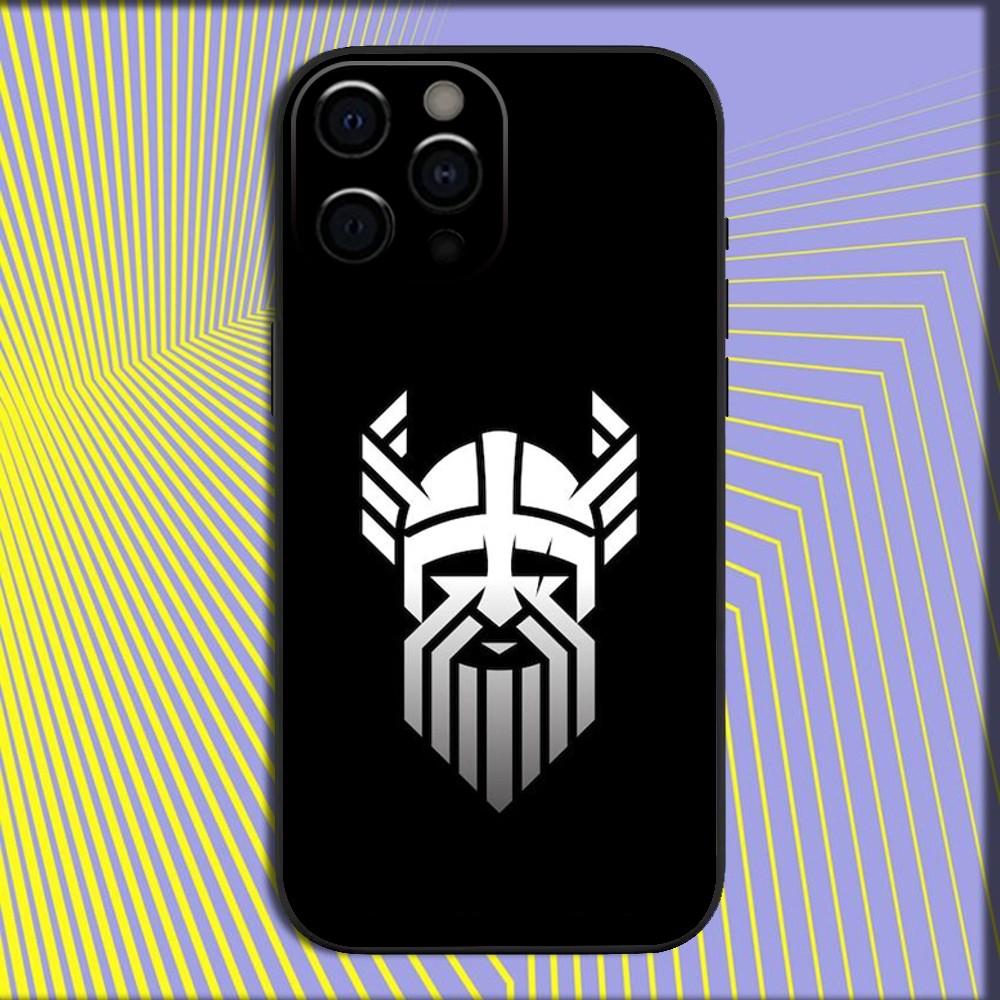 

V-Viking V-Vegvisir Логотип Чохол для телефону Для iPhone 16,15,14,13,12,11,Pro,X,XS,Max,XR,Plus,Mini М який Чорний Чохол iPhone15promax