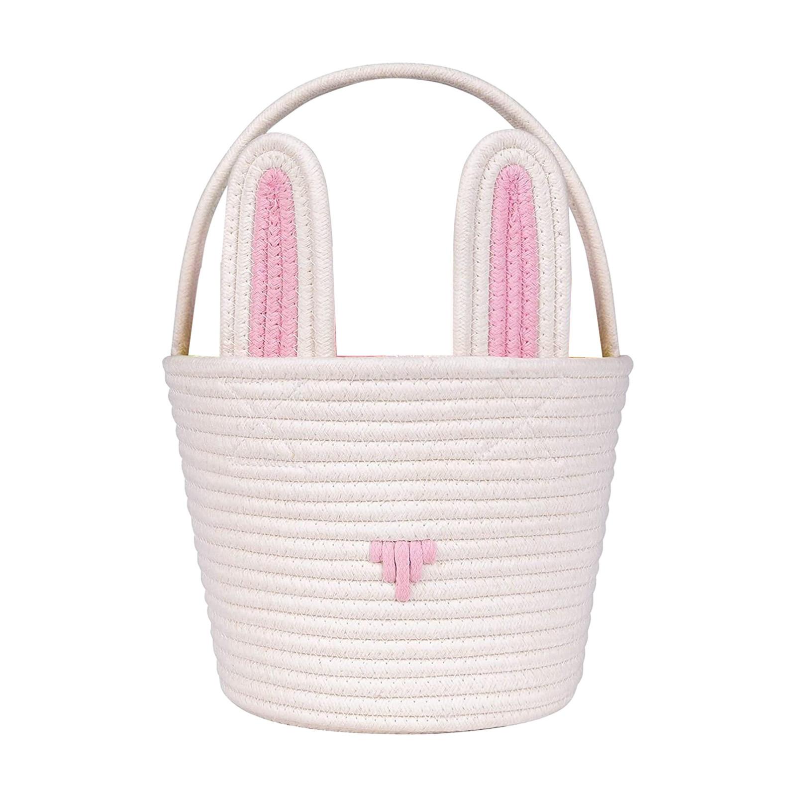 

Easter Bunny Basket Easter Buckets For Kids With Ear, Easter Egg Basket Bags Easter Gifts For Girls Baby Kids Children