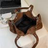 Hollow Rivet Belt Buckle Underarm Shoulder Bag Large Capacity Designer Women Tote Bag Trendy Commuter Top Handle Handbag