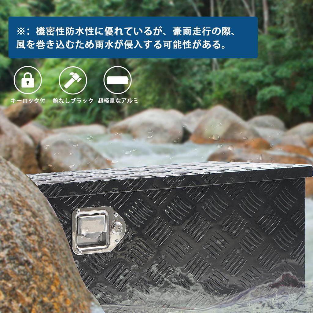 YESHMA LKW Werkzeugkiste Aluminiumkiste Werkzeugkiste Pritschenwagen Ladeflächen Aufbewahrungsbox Pritschenwagen Ladeflächen Werkzeugkiste Aufbewahrungsbox Griff Abschließbare Beschläge Inklusive Schwarz