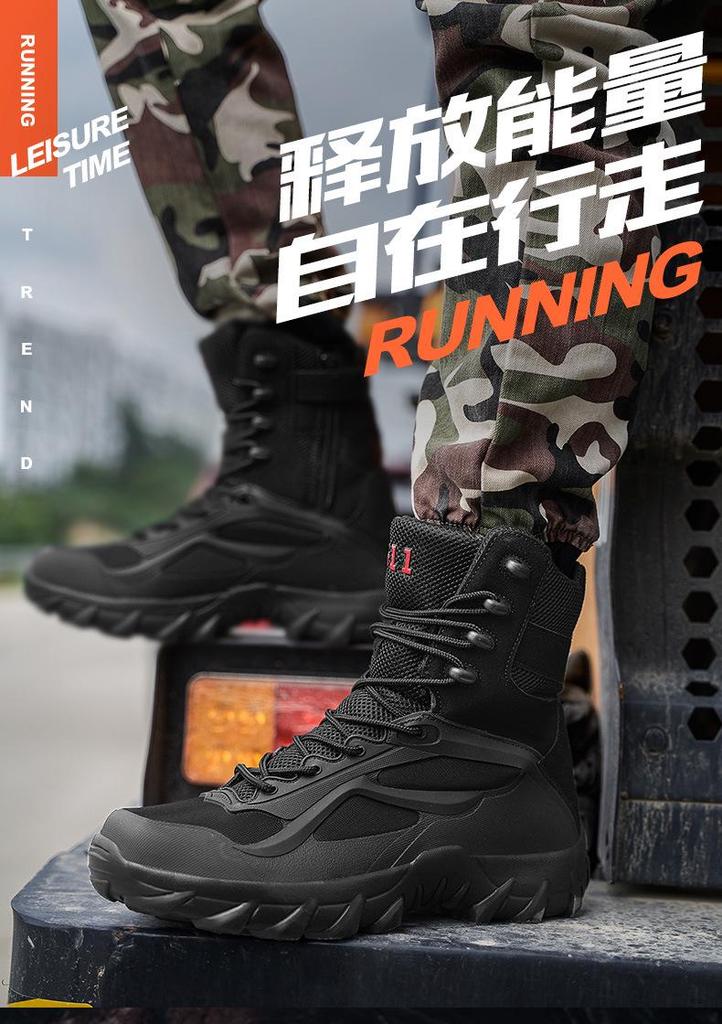 Camouflage Militär Kampfstiefel in Übergröße für Outdoor-Wanderungen und taktischen Einsatz