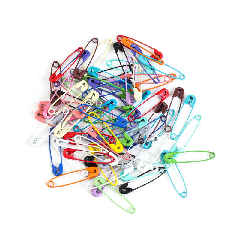 50-200pcs/lot 18/22/26/32/38/45/55mm Safety Pins Metal Clothing Fastening Clip Pin Needles For DIY Crafts Sewing Accessories