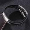 New Trendy Leather Bracelets Men Stainless Steel Multilayer Braided Rope Bracelets For Male Female Bracelets Jewelry