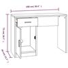 VidaXL Bureau avec tiroir et armoire Blanc brillant 100x40x73 cm 342655