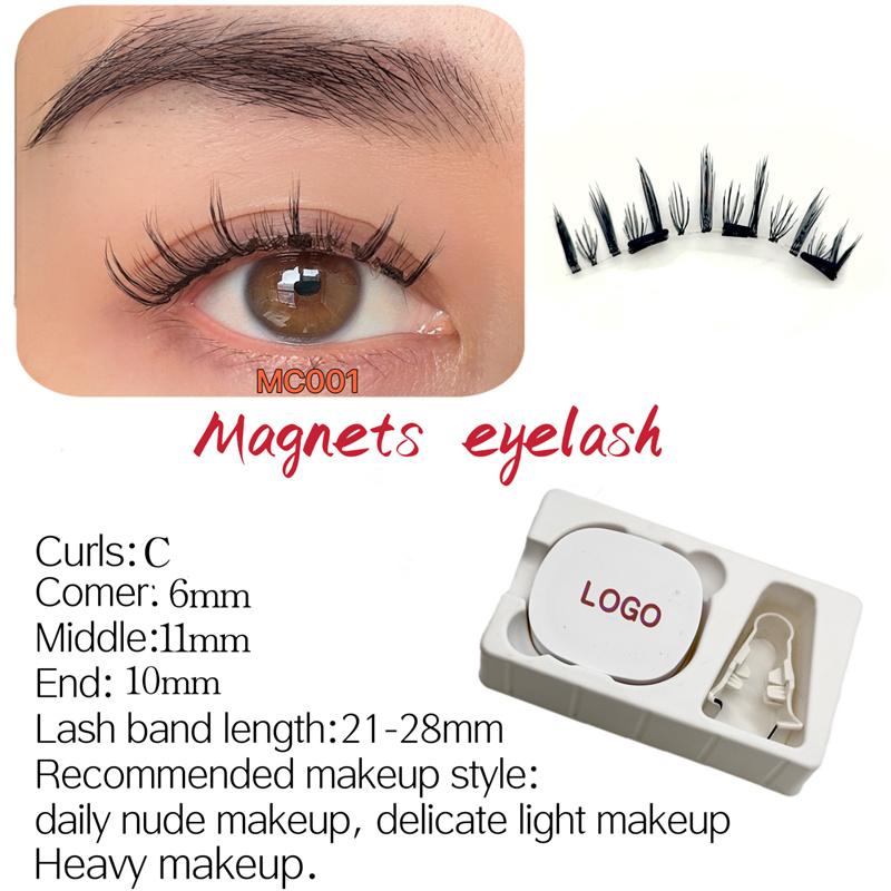 New 3d cat Eye Lashes Dramatic Look Magnetic Eyelashes with Custom Lash Box