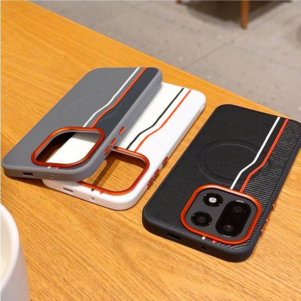 Premium Business Sle Magnetische Lederhülle für Oneplus 15 13T 13S 13R Ace 6 5 Pro Kabelloses Laden Metall Linsenschutz Abdeckung Funda