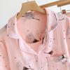 Summer New Three-piece Women's Pajamas Set 100% Cotton Crepe Short-sleeved + Shorts + Trousers Thin Women's