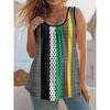 Women's Printed Pleated Tank Top